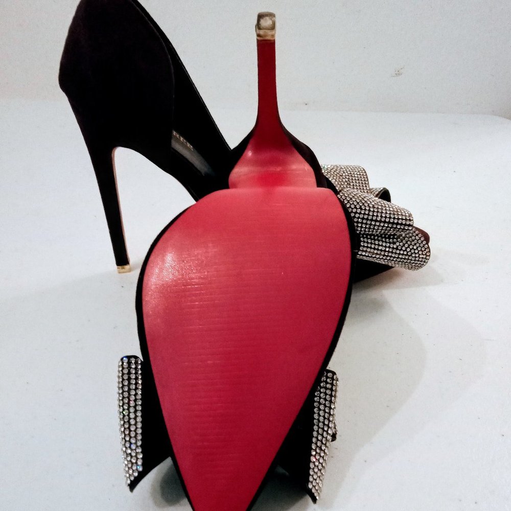 🎁 FREE GIFT IS INCLUDED 🎁 NEW 3D Rhinestones Bow High Heels Women Shoes - Picture 14 of 16